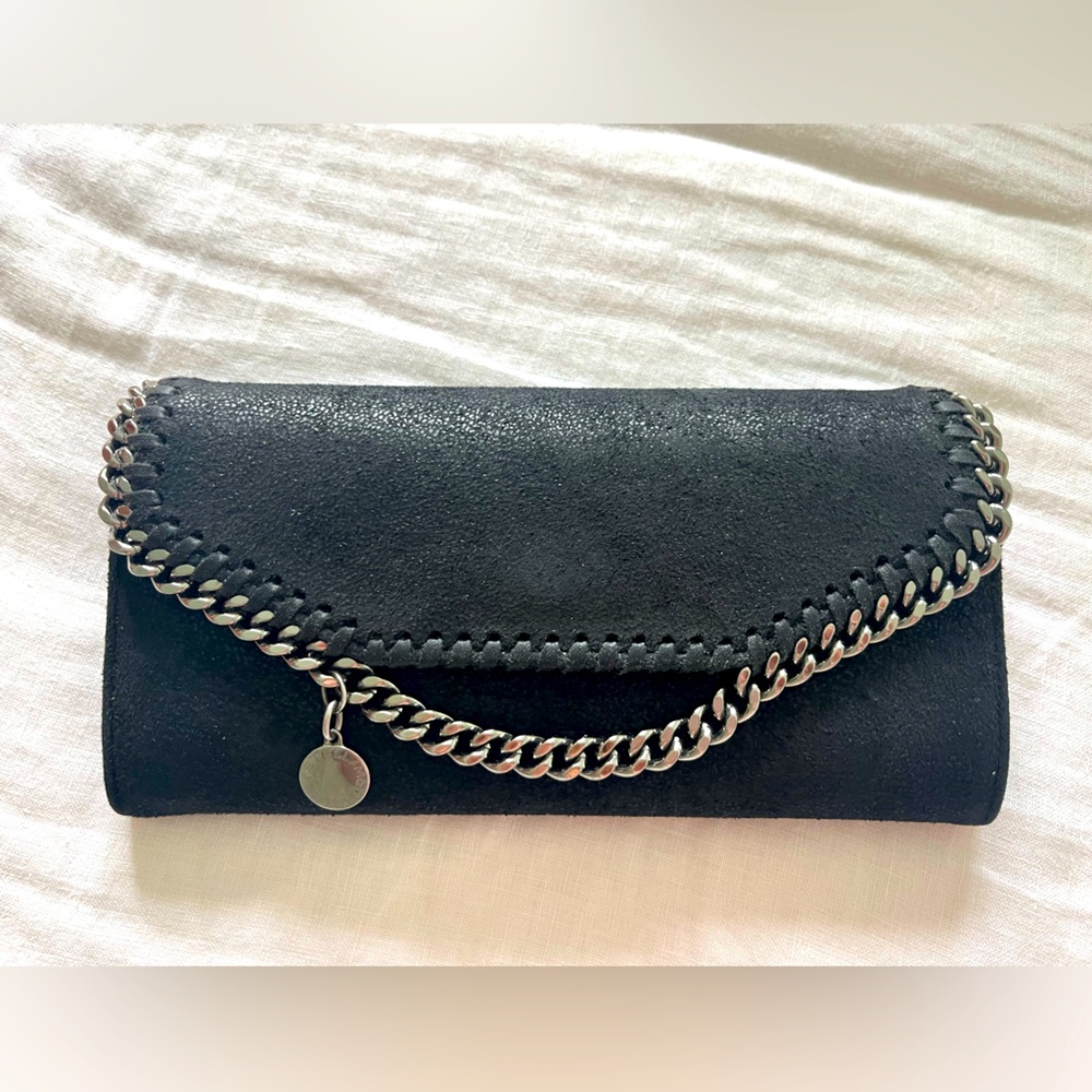 Stella McCartney shaggy deer wallet in black